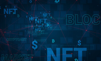 Cryptocurrency trading or an art business that takes place on the internet technology, NFT