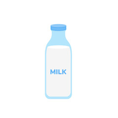 milk packing, glass of milk on white,dairy products background. Icon,Vector,illustration cartoon style.