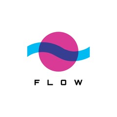 Flow logo design illustration vector template