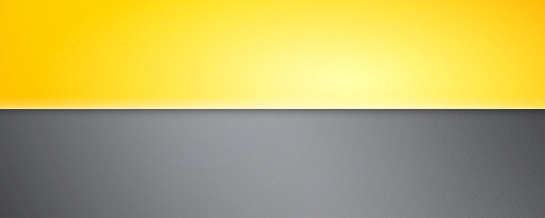 Two-color background. Background divided into yellow and gray parts. Vector 3d illustration