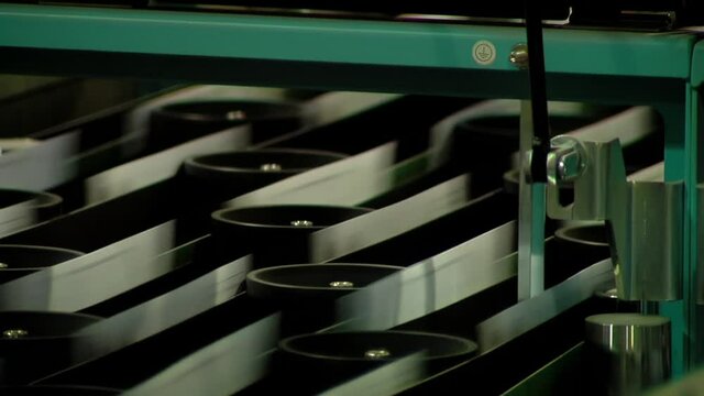 Machine Sorting Letters at the Argentine Postal Service Processing and Distribution Center. Close Up.