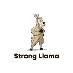 Cute Business Llama Vector Icon Illustration,cartoon mascot