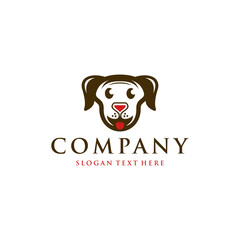 Dog Wine Vector Logo Design