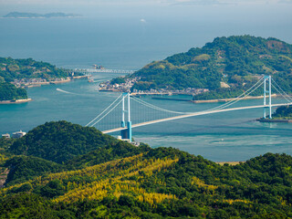 広い空と海　瀬戸内海　芸予諸島　広島県