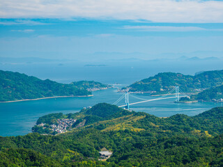 広い空と海　瀬戸内海　芸予諸島　広島県