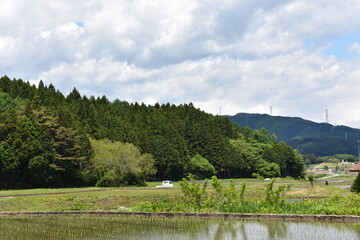 日本　群馬の水上　夏の風景