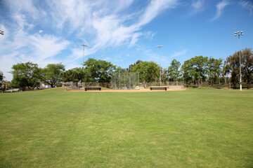 Baseball Field. An empty Baseball Field is clean and ready for the Next Big Game. Baseball is...