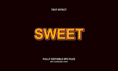 Editable text effect sweet title style