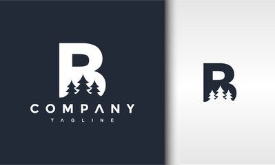 letter B fir tree logo