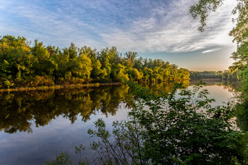 the river Psel on the threshold of summer 