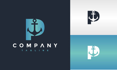 letter P anchor logo