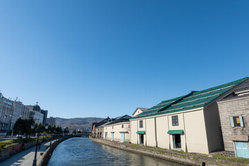 小樽の街の風景  北海道小樽市の観光イメージ