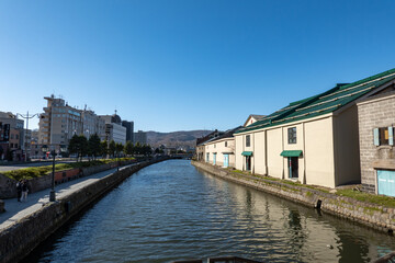 Fototapeta na wymiar 小樽の街の風景 北海道小樽市の観光イメージ