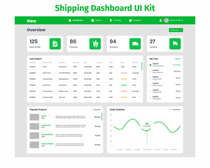 Shipping Dashboard User Interface Kit