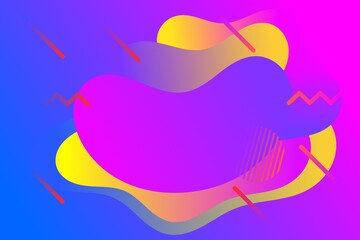 Obraz premium Liquid background lumps in the center with slashes and zigzags. designs for web, banners, posters, etc.