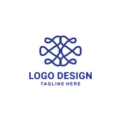Design Vector Mandala ornament luxury logo template with style line art