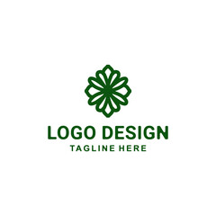 Design Vector Mandala ornament luxury logo template with style line art