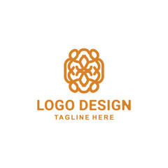 Design Vector Mandala ornament luxury logo template with style line art