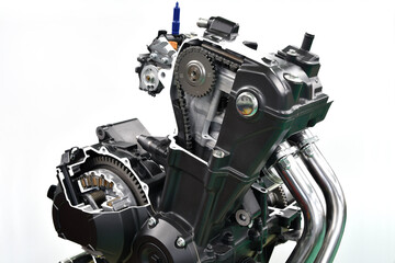 バイクエンジンのカットモデル