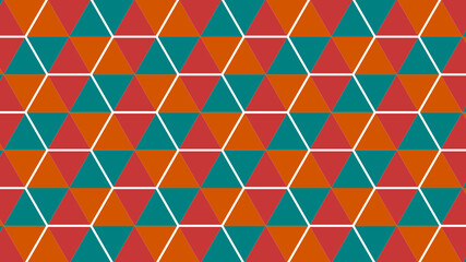 Fondo geom&eacute;trico tri&aacute;ngulos y hex&aacute;gonos 4K 2160p en colores vivos con borde blanco