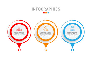 Business data visualization. Process chart. Abstract elements of graph, diagram with steps, options, parts or processes. Vector business template for presentation.
