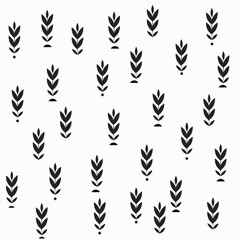 seamless black leaf pattern abstract design