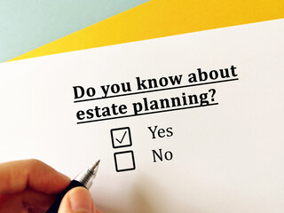 Questionnaire about last will