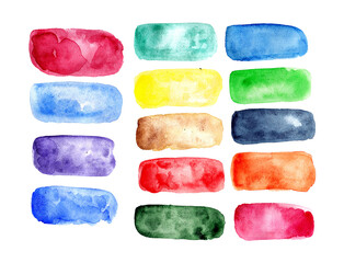 colored watercolor stains. paint texture. blots, stains, streaks