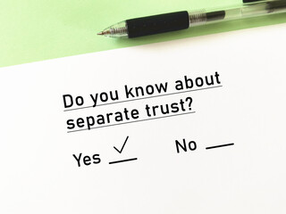 Questionnaire about last will
