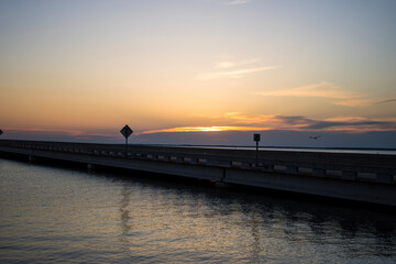 Fototapeta premium sunset at the bridge