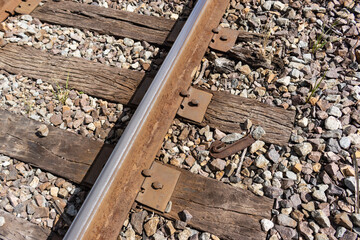 railway tracks in the countryside