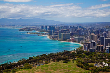 Waikiki Beach Overview from Diamond Head