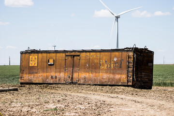 old abandoned train car