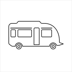 Caravan Icon, Travel Trailer, Camper Icon