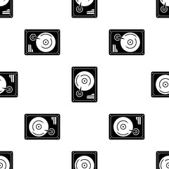 Hdd Icon Seamless Pattern, Hard Disk Icon, Computer Data Storage Disk