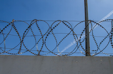 iron barbed wire