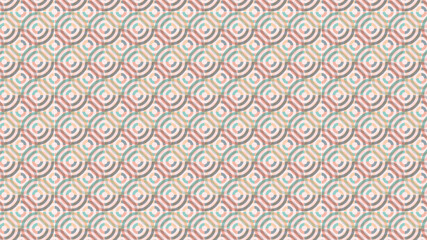 Patrón geométrico complejo de anillos translúcidos en colores pastel y tamaño 4K 2160p