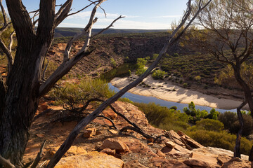 Fototapeta na wymiar Murchison canyon and river near Kalbarri, Western Australia