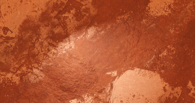 Mars landscape top view. Texture of mars surface.