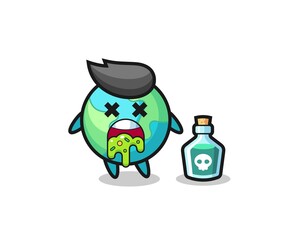 illustration of an earth character vomiting due to poisoning
