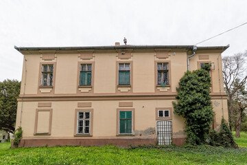 Novi Knezevac, Serbia - May 01, 2021: The castle of the Servijski family in Novi Knezevac. The castle was built in 1793.