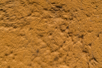 orange plaster with decorative indentation finish wall texture and background