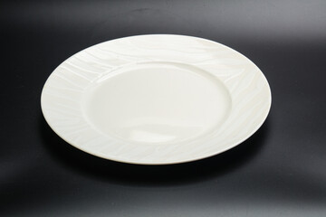 White empty plate for serving