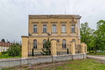 Fototapeta na wymiar Novi Knezevac, Serbia - May 01, 2021: The building of the Municipality of Novi Knezevac