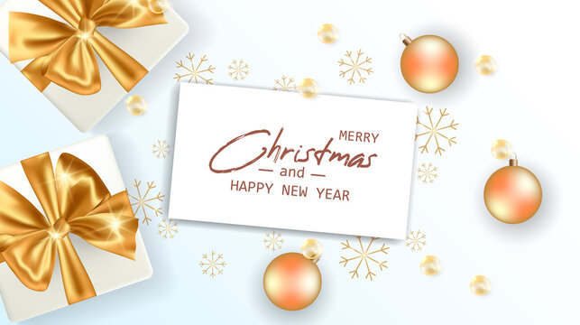 Marry Christmas and Happy New Year card