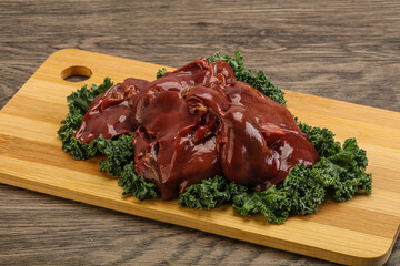 Raw chicken liver for cooking