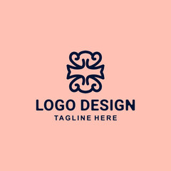 Vector logo design templates with linear styles, floral badges, emblems for fashion, beauty, jewelry industry, etc. anyway you want, editable