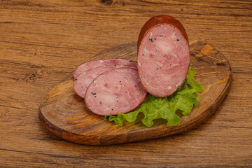 Smoked ham sausage with spices