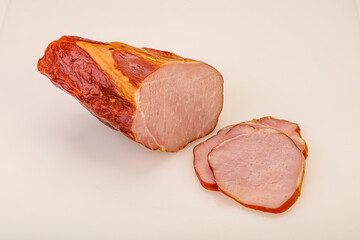 Smoked pork lion with spices