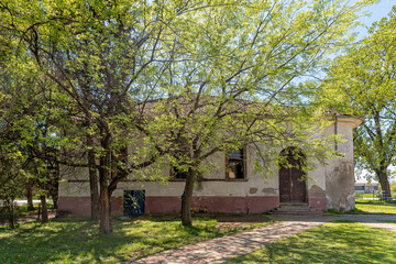 Bocar, Serbia - May 04, 2021: Hertelendi - Bajic Castle was built at the beginning of the 19th century in the style of classicism in the village Bocar.